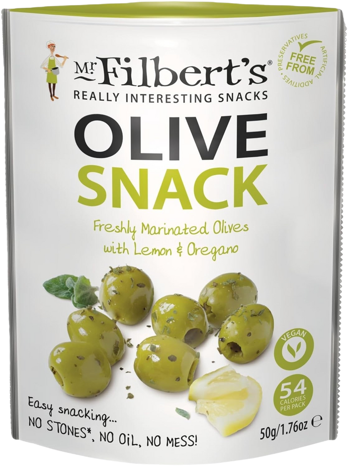 Mr. Filbert's Grüne Oliven mit Zitrone & Oregano 50g